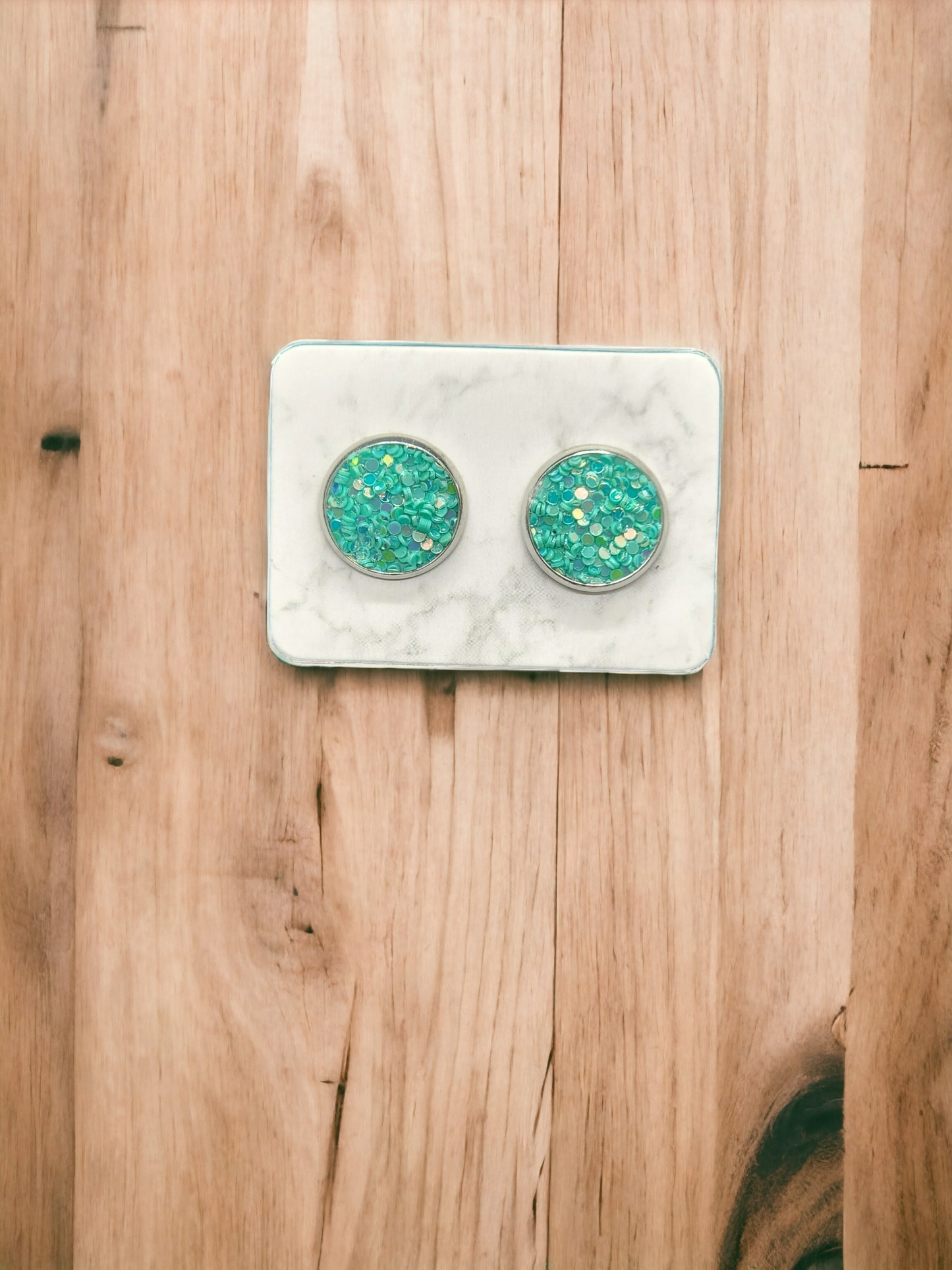 12mm Chunky Glitter Leather Studs