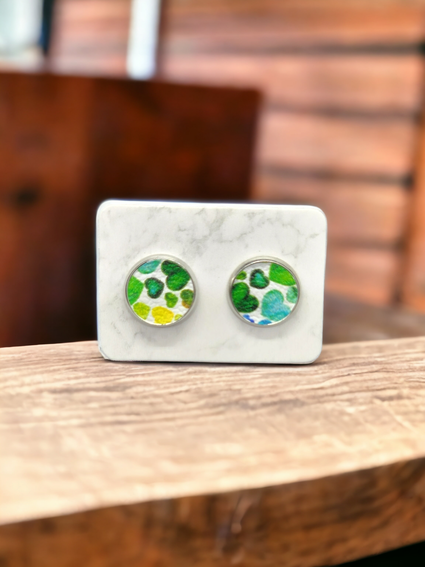 12mm Watercolor Design Leather Studs