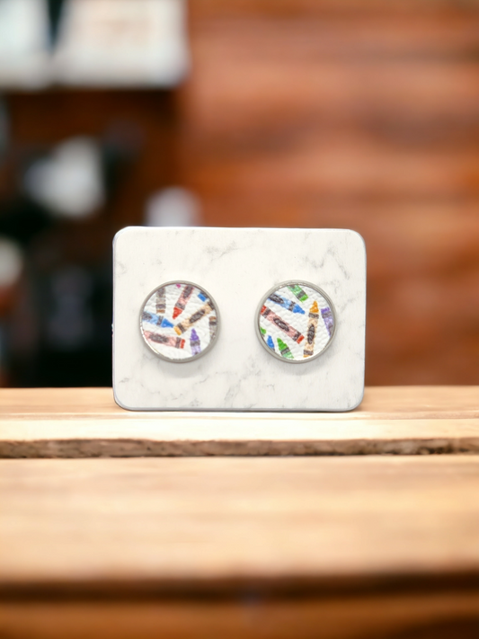 12mm Pattern Leather Studs
